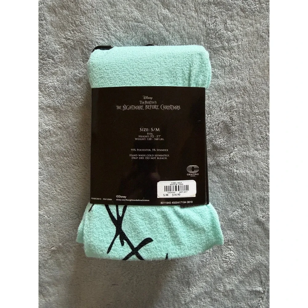 Disney Nightmare Before Christmas Sally Tights Size S/M Aqua Blue NWT - F298